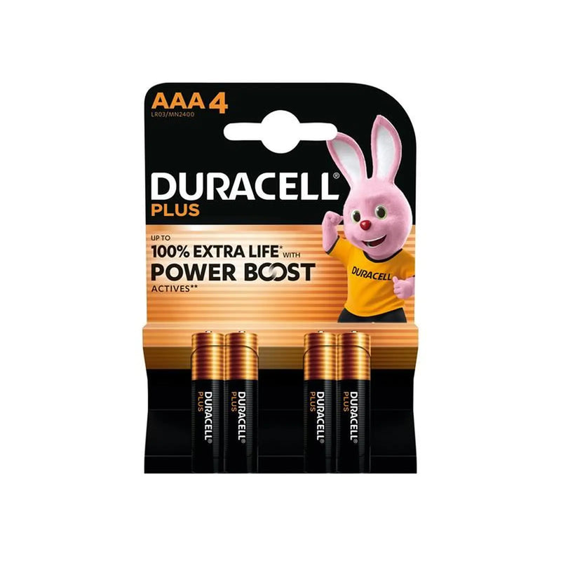 Pu tech Duracell AAA Cell Plus with Power Boost Batteries (Pack 4)