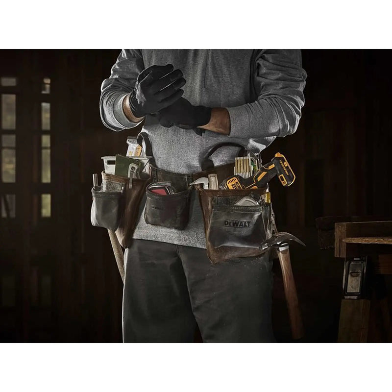 DeWalt Storage Pro Leather Tool Apron Heavy Duty