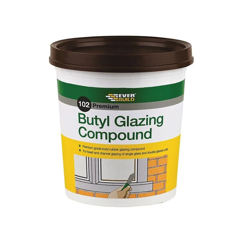 Everbuild Sika 102 Butyl Glazing Compound Brown 2kg