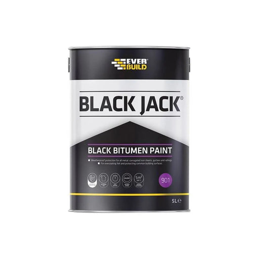 Everbuild Sika Black Jack® 901 Black Bitumen Paint 5 litre