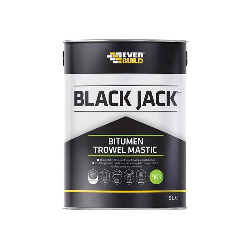 Everbuild Sika Black Jack® 903 Bitumen Trowel Mastic 5 litre