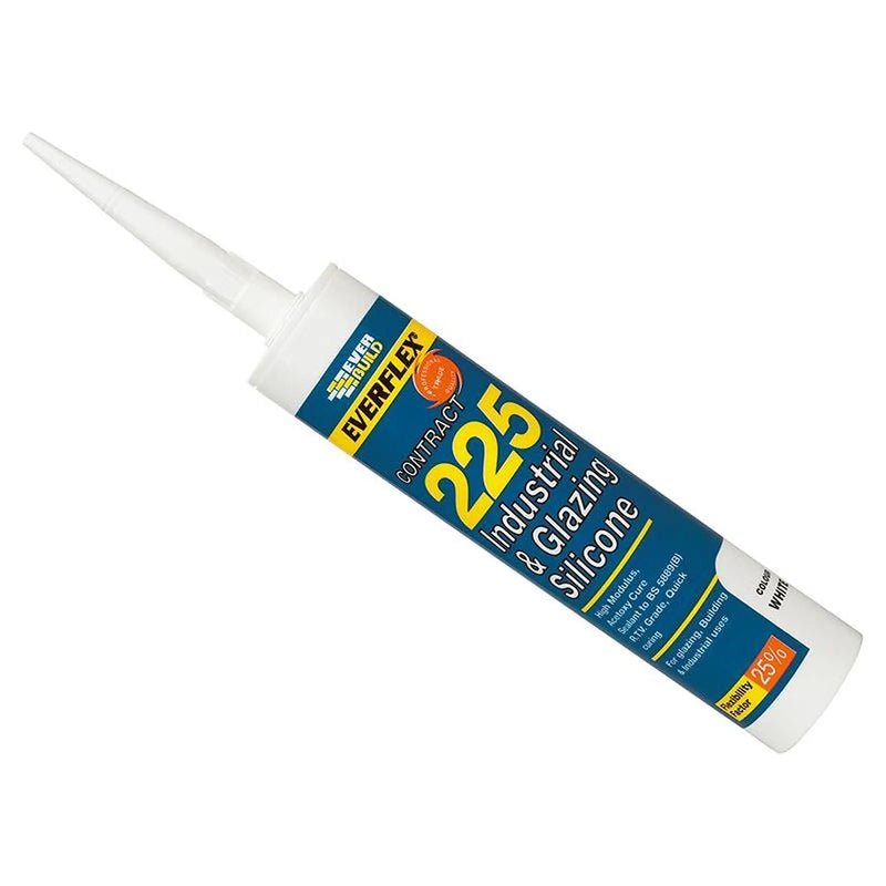 Everbuild Sika Everflex® 225 Industrial & Glazing Silicone Brushed Steel 295ml