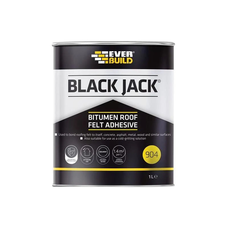Everbuild Sika Black Jack® 904 Bitumen Roof Felt Adhesive 1 litre