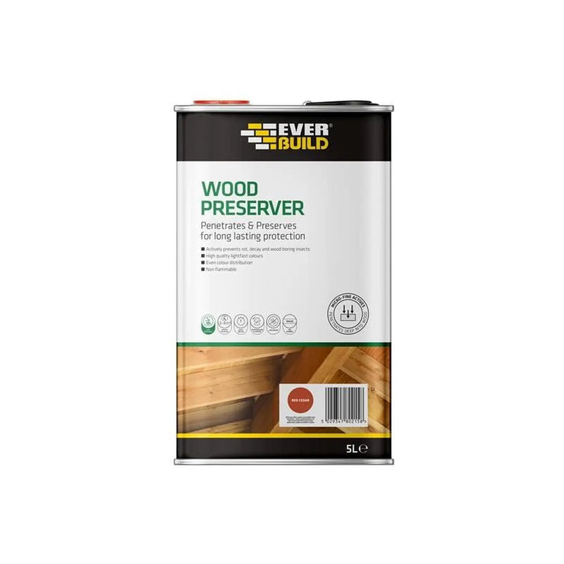 Everbuild Sika Wood Preserver Red Ceda 5 litre