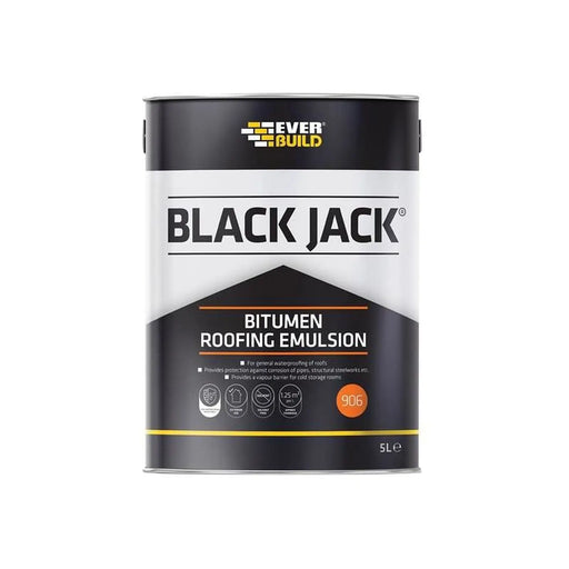 Everbuild Sika Black Jack® 906 Bitumen Roofing Emulsion 5 litre