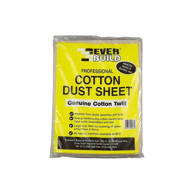 Everbuild Sika Cotton Dust Sheet 3.6 x 2.7m