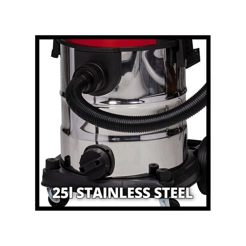 Einhell TE-VC 36/25 Li S-Solo Wet/Dry Vacuum Cleaner 36V (2 x 18V) Bare Unit