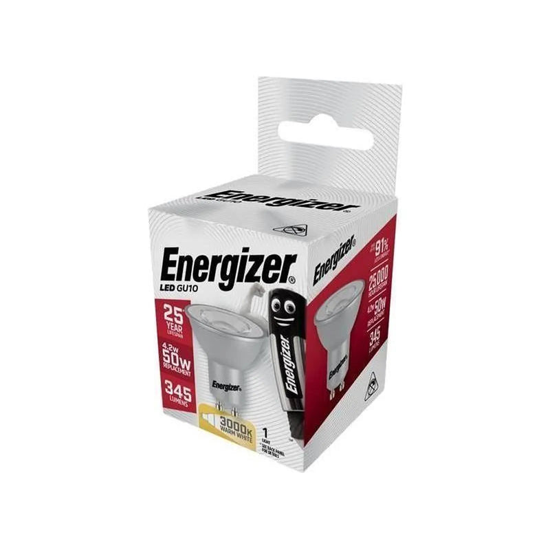 Energizer® LED GU10 HIGHTECH Non-Dimmable Bulb, Warm White 350 lm 5W