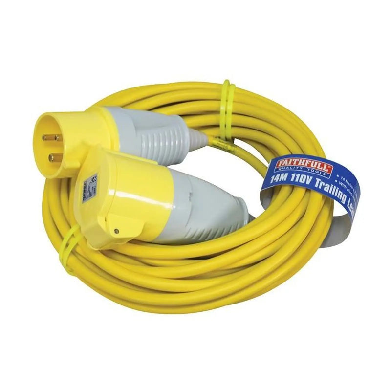 Faithfull Power Plus Trailing Lead 110V 32A 2.5mm Cable 14m
