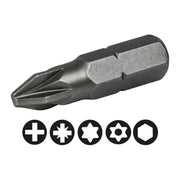 Faithfull Pozi S2 Grade Steel Screwdriver Bits PZ1 x 25mm (Pack 3)