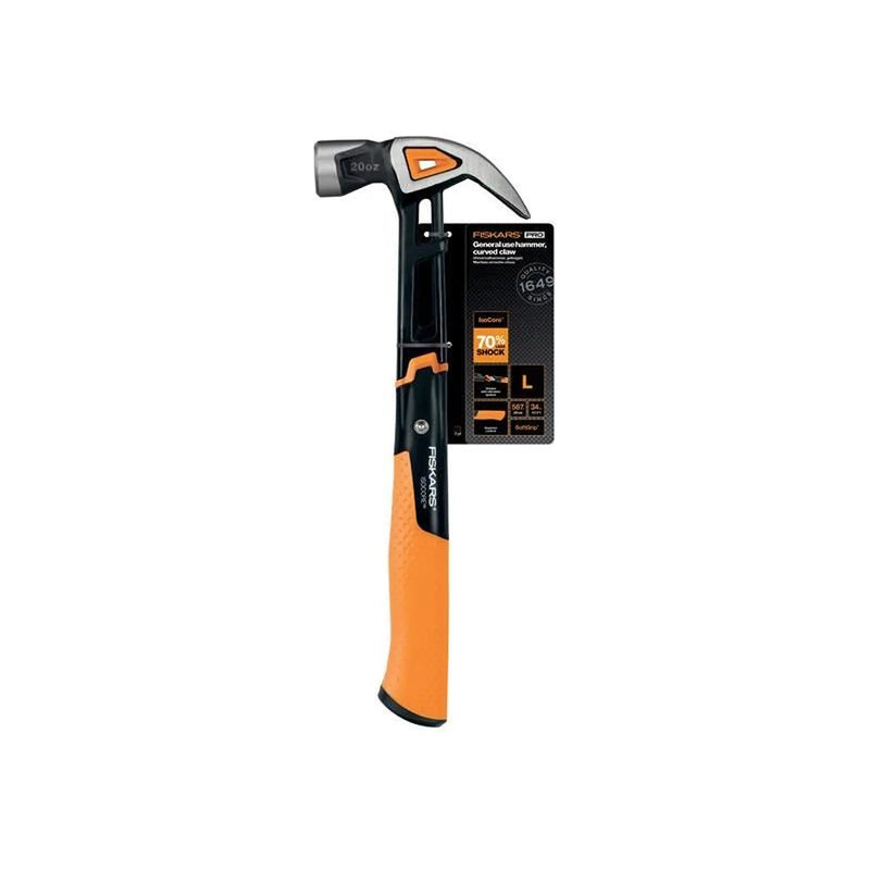 Fiskars IsoCore Curved Finishing Hammer 570g (20oz)