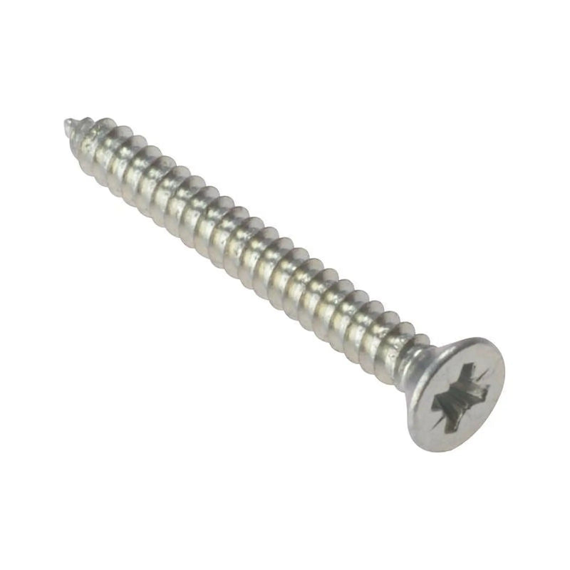 Forgefix Self-Tapping Screw Pozi Compatible CSK ZP 1.1/4in x 8 Box 200