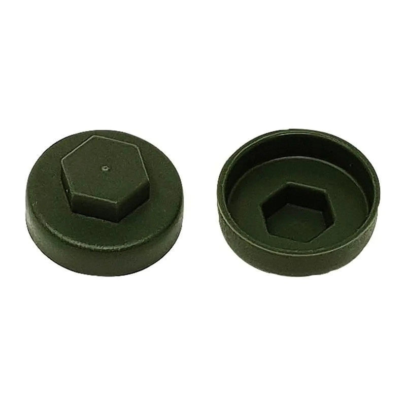 Forgefix TechFast Cover Cap Olive Green 19mm (Pack 100)