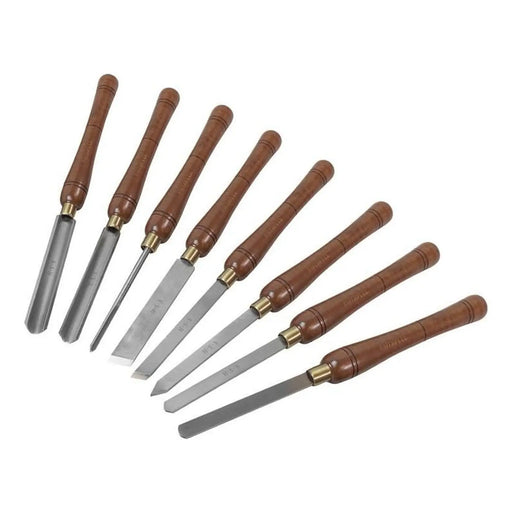 Faithfull HSS Turning Chisel Wooden Boxed Set, 8 Piece