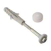 Forgefix W.C. Fixing Kit White Cap M6 x 80mm (1 Pair)