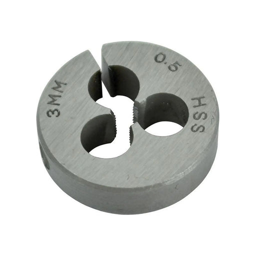 Faithfull HSS Straight Flute Split Die M3 x 0.5, 13/16in OD