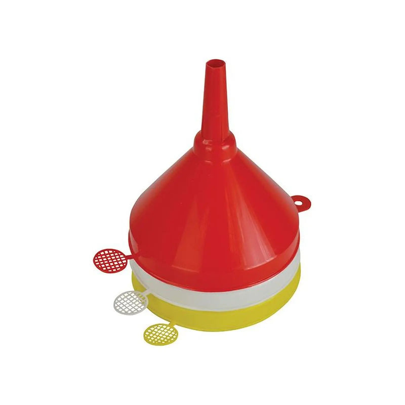 Faithfull Plastic Funnel 150mm Set, 3 Piece
