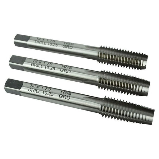 Faithfull HSS Straight Flute Tap Set M12 x 1.75, 3 Piece