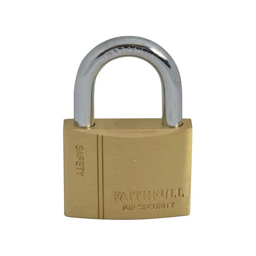 Faithfull Brass Padlock 50mm 3 Keys