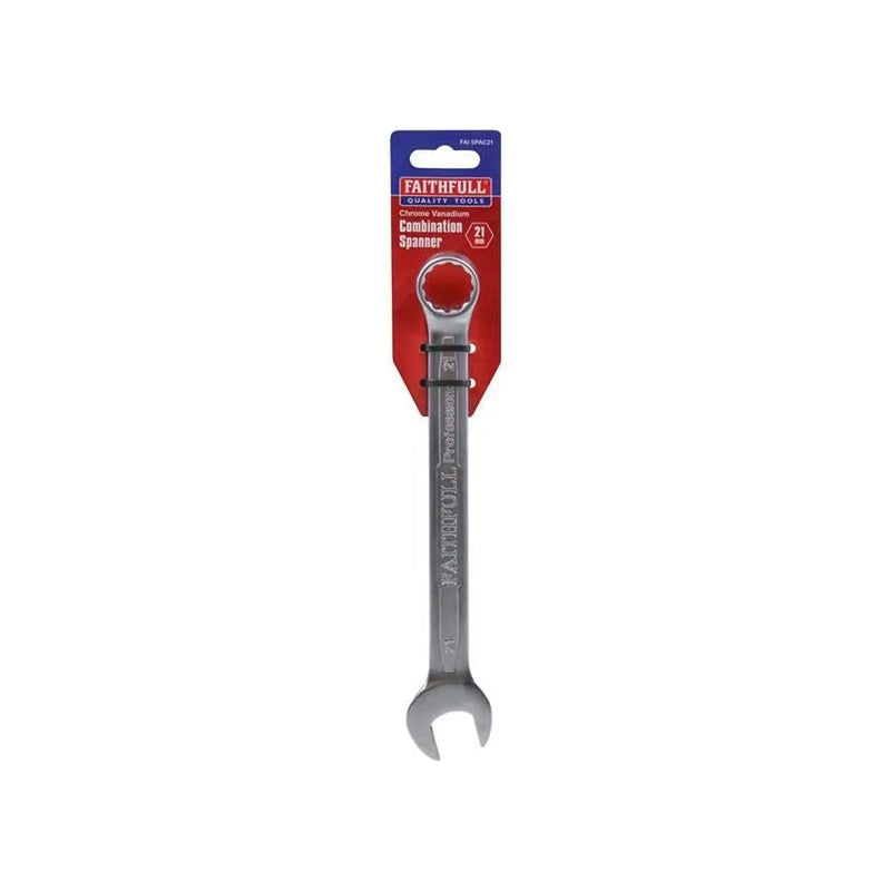 Faithfull Combination Spanner CV Satin Finish 21mm