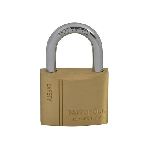 Faithfull Brass Padlock 40mm 3 Keys