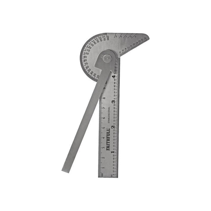 Faithfull Multi Purpose Angle Protractor 100mm (4in)