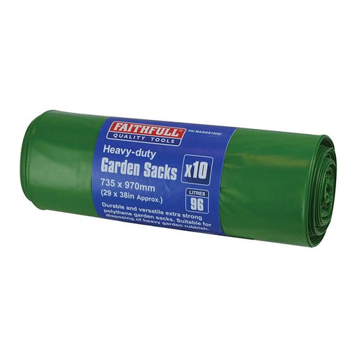 Faithfull Heavy-Duty Strong Garden Sacks (Roll 10)