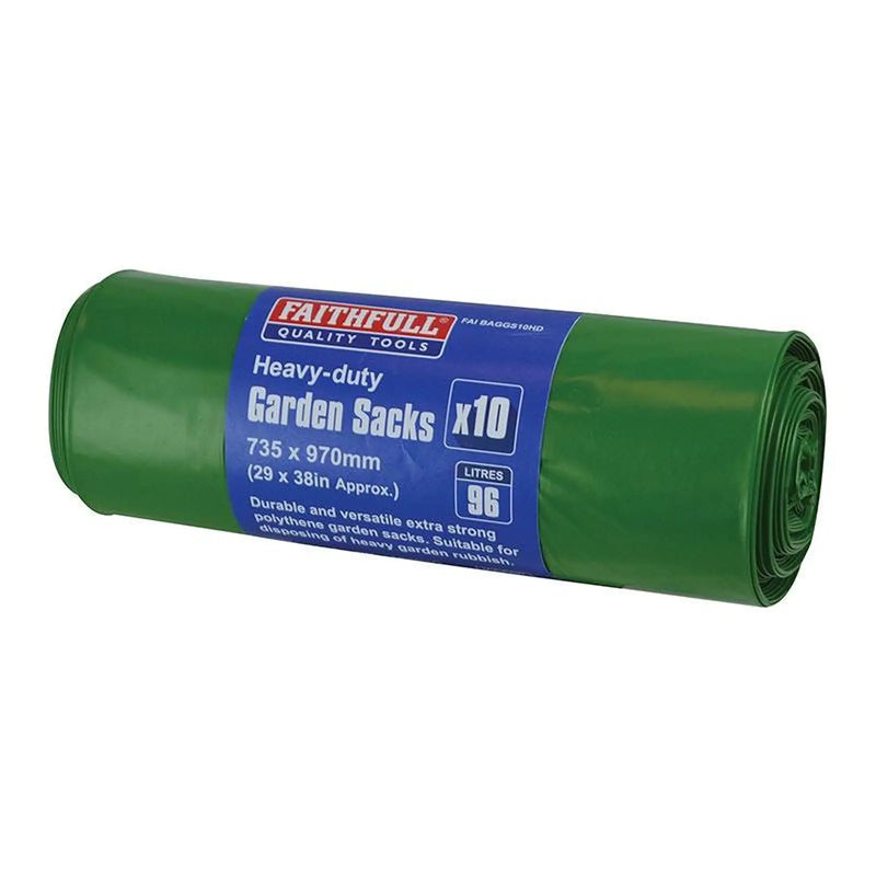Faithfull Heavy-Duty Strong Garden Sacks (Roll 10)