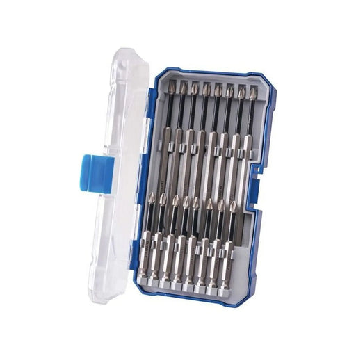 Faithfull Long Impact Bit Set in Case, 16 Piece