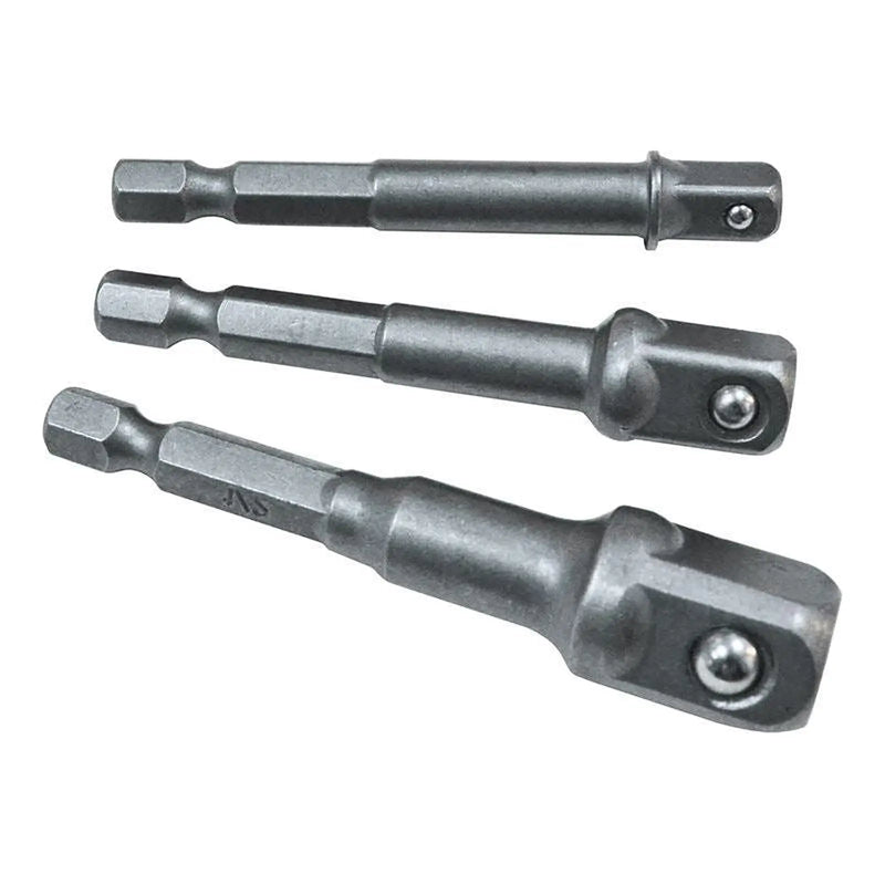 Faithfull Hex to Square Drive Adaptor Set, 3 Piece