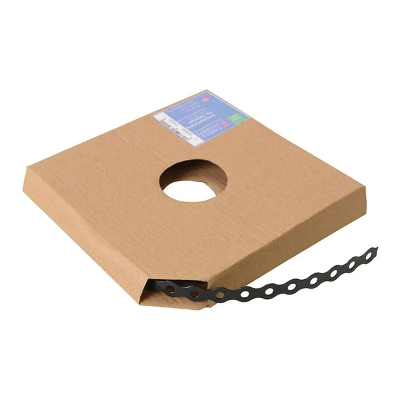 Forgefix Black Plastic Coated Pre-Galvanised Band 17mm x 0.8 x 10m Box 1