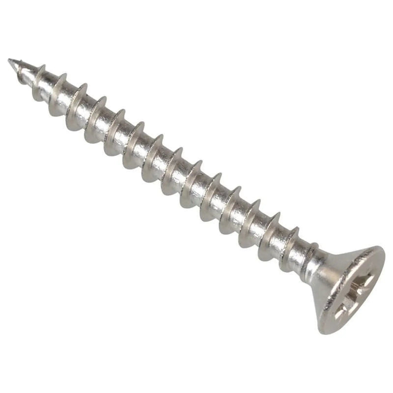 Forgefix Multi-Purpose Pozi Compatible Screw CSK ST S/Steel 3.5 x 30mm Box 200