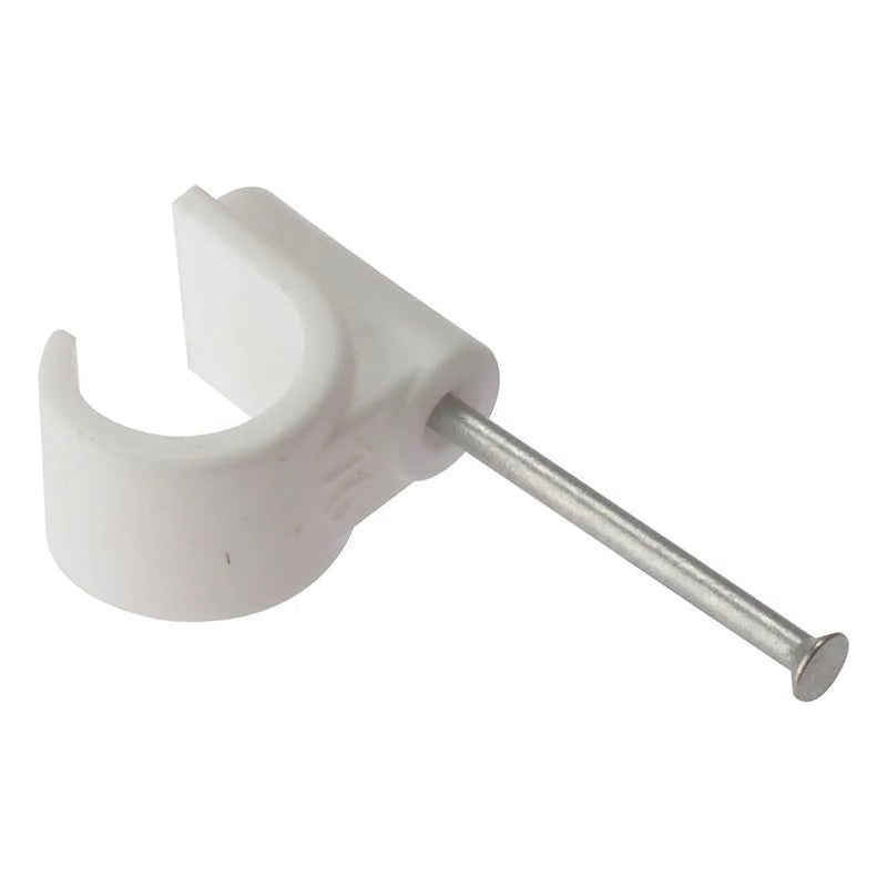 Forgefix Pipe Clip with Masonry Nail 22mm Box 100