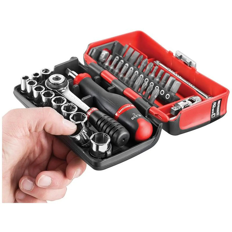 Facom 1/4in Drive R2NANO Socket Set, 38 Piece