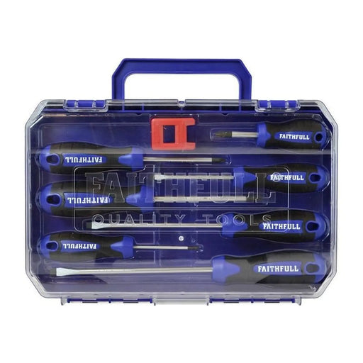Faithfull Soft Grip Screwdriver Set, 8 Piece