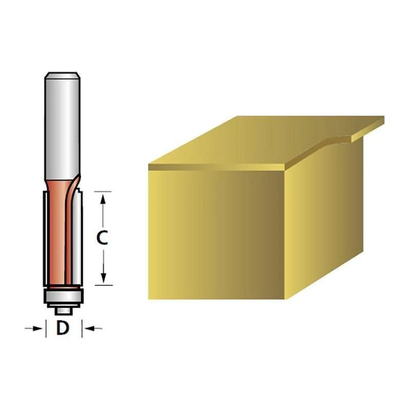 Faithfull Router Bit TCT Mini Trim 6.3mm x 12.7mm 1/4in Shank