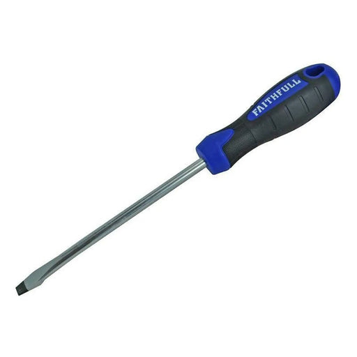 Faithfull Soft Grip Screwdriver Flared Slotted Tip 10.0 x 200mm