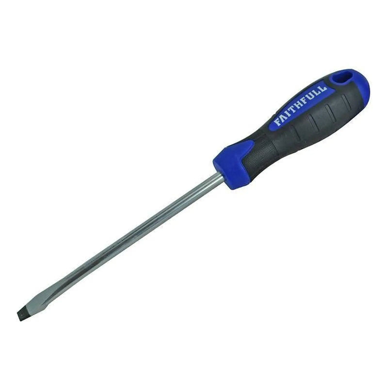 Faithfull Soft Grip Screwdriver Flared Slotted Tip 10.0 x 200mm