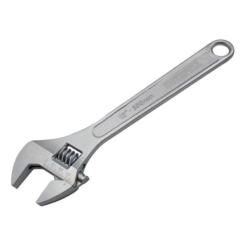 Faithfull Chrome Adjustable Spanner 300mm (12in)
