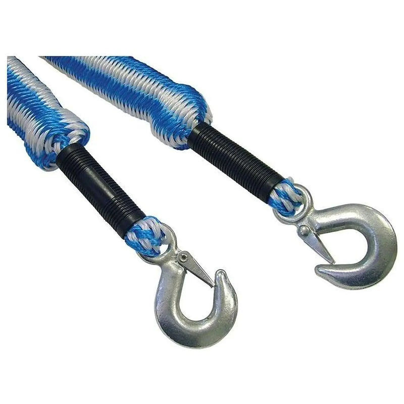 Faithfull Tow Rope Expanding 4m Metal Hooks 3 Tonnes