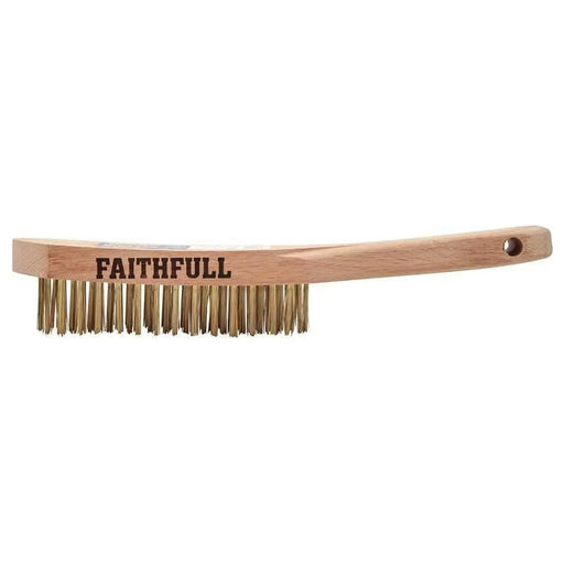 Faithfull Brass Scratch Brush, Four Row