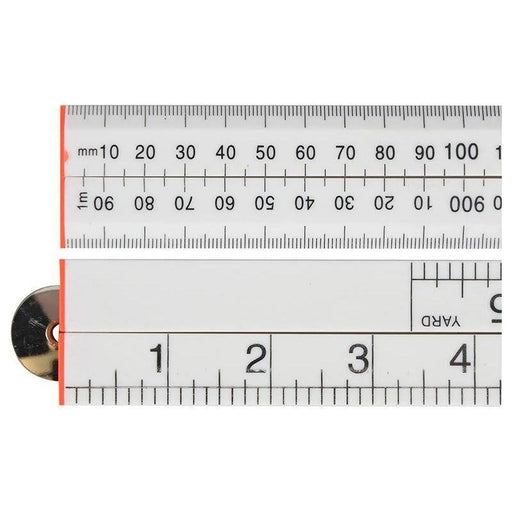 Faithfull Folding Rule White ABS Plastic 1m (36in)