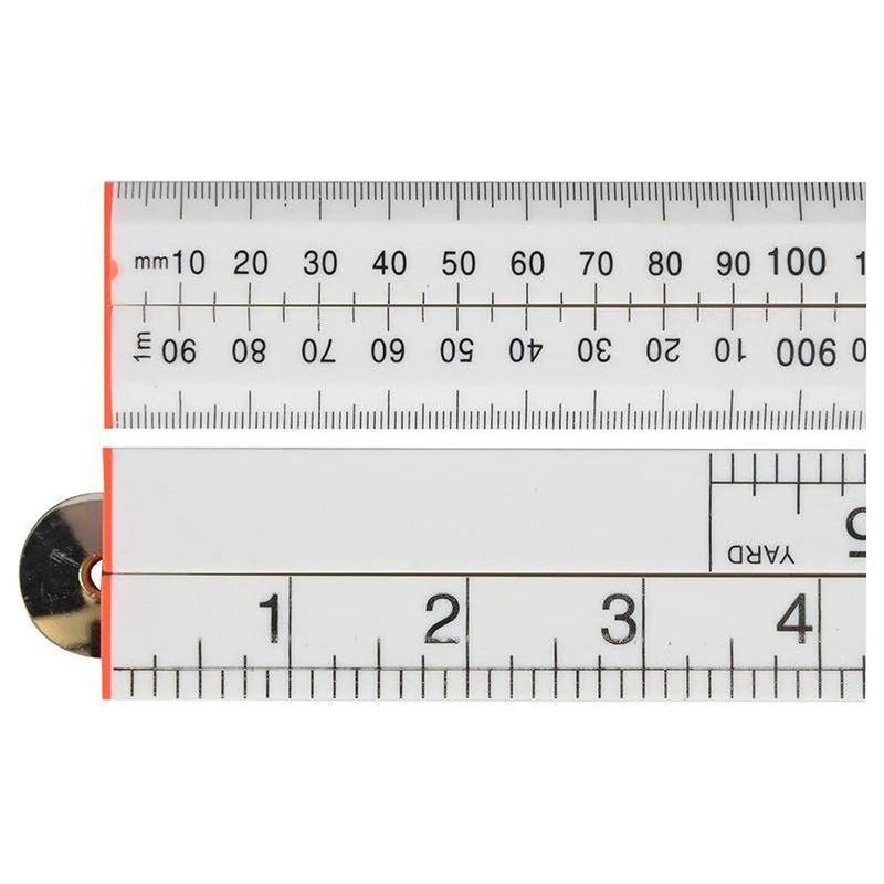 Faithfull Folding Rule White ABS Plastic 1m (36in)