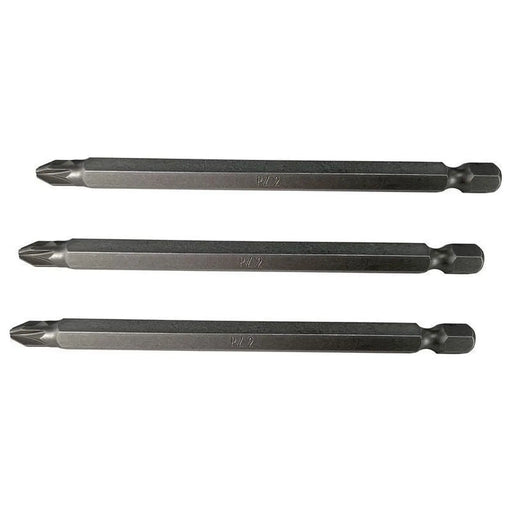 Faithfull Pozidriv S2 Power Screwdriver Bits PZ3 x 100mm (Pack 3)