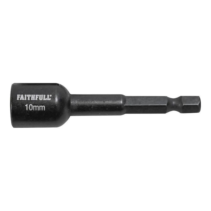Faithfull Magnetic Impact Nut Driver 10mm x 1/4in Hex