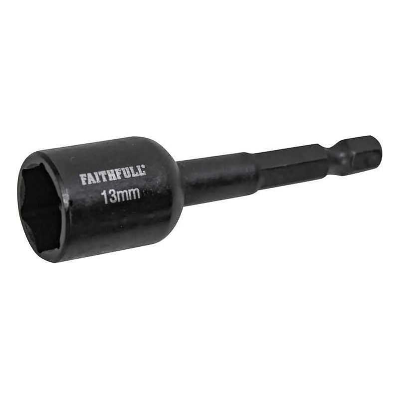 Faithfull Magnetic Impact Nut Driver 13mm x 1/4in Hex