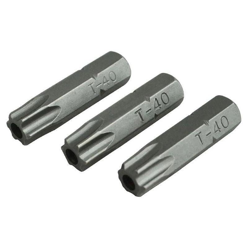 Faithfull Security S2 Grade Steel Screwdriver Bits T40S x 25mm (Pack 3)