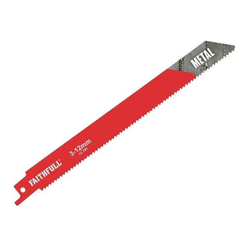 Faithfull S1118BF Sabre Saw Blade Metal 200mm 10 TPI (Pack of 5)