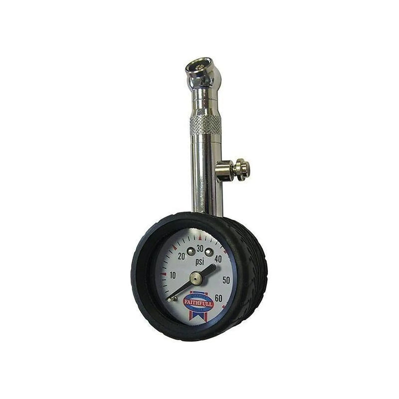 Faithfull Tyre Pressure Dial Gauge 60 psi