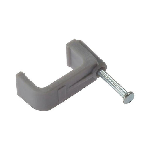 Forgefix Cable Clip Flat Grey 6.00mm Box 100
